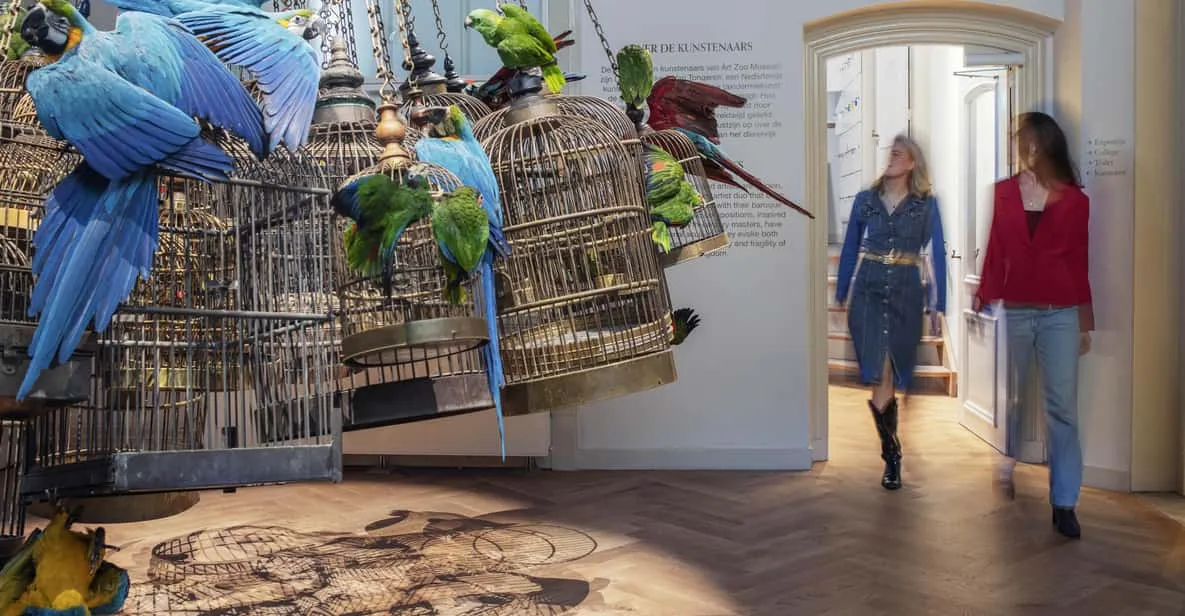 Art installation inside a 17th-century canal house, Amsterdam