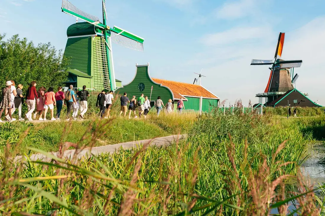 Windmills at the Zaanse Schans near Amsterdam