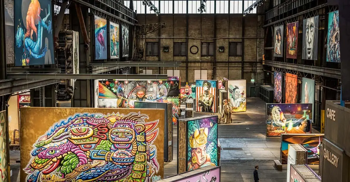 Large-scale street art inside the STRAAT museum, Amsterdam Noord